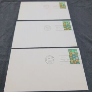3 - 1987 Girl Scouts USA 22c Vintage First Day Covers with Stamps